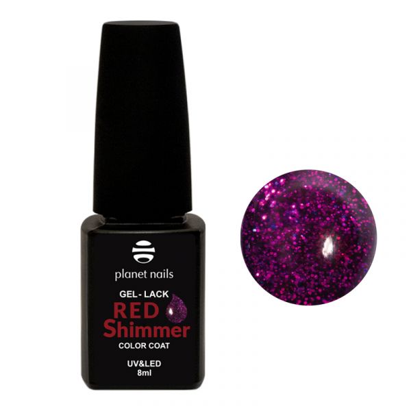 Гель-лак Planet Nails, "Red Shimmer" - 835, 8мл