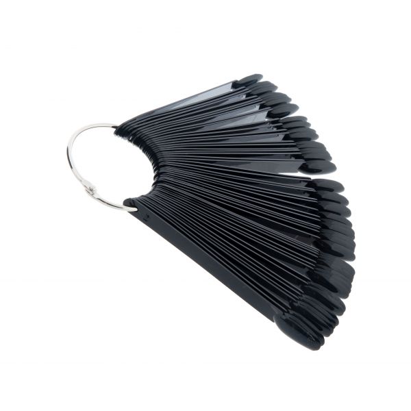 Палитра для лаков "веер", чёрная 48 шт, круглая форма